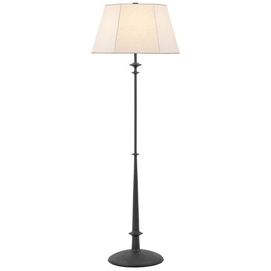 Lampa podlyogowa o miekkim zarysie z lyagodnym konturem w odcieniu bieli