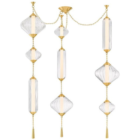 Lampa wiszaca o spokojnej linii z naturalnym charakterem w odcieniu bieli