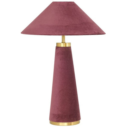 Lampa podlyogowa o nowoczesnym konturze z prostym detalem w odcieniu czerwieni