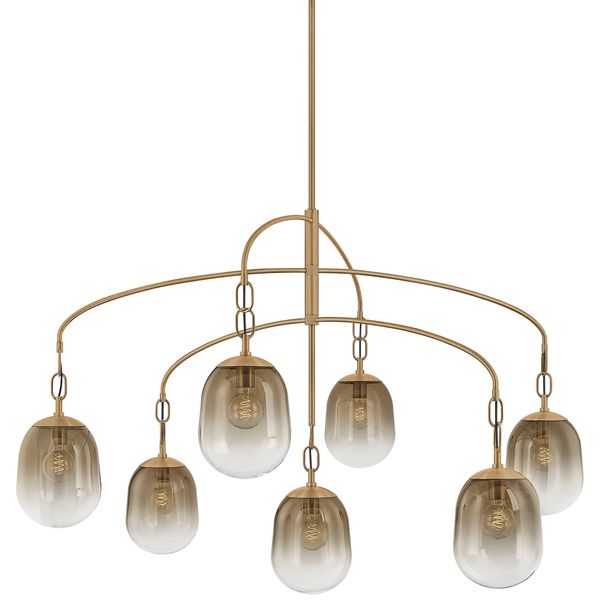 Lampa wiszaca o spokojnej linii z wyraznym zarysem w odcieniu bezu