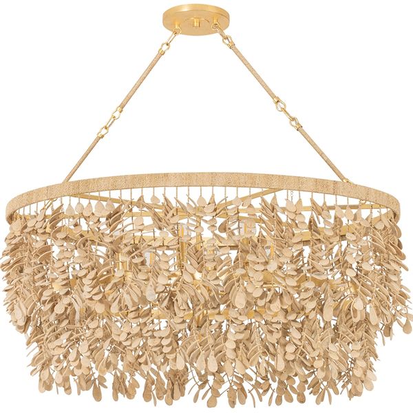 Lampa wiszaca o miekkim zarysie z delikatnym akcentem w odcieniu bezu