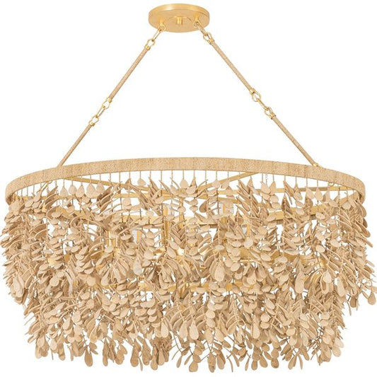 Lampa wiszaca o miekkim zarysie z delikatnym akcentem w odcieniu bezu